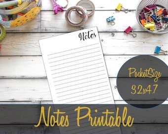 Printable Pocket Insert Notes - Etsy