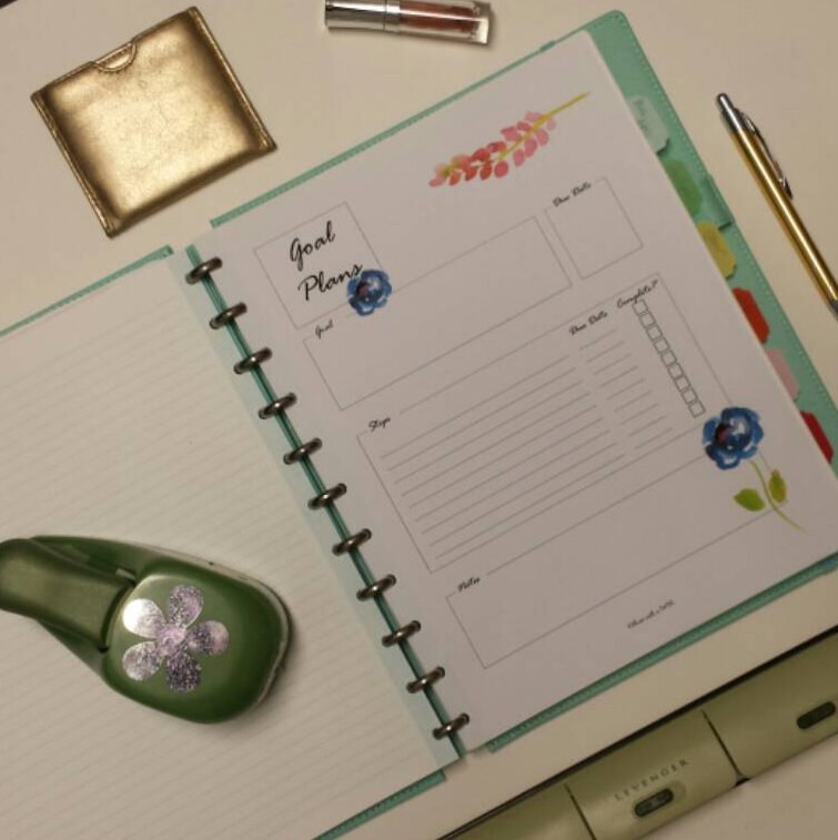 Goal Planning A5 Size 8.5x5.5 Printable Inserts Goals Half - Etsy