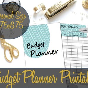 Budget Printable Inserts Personal Size, Finance Planner, Budget Planner, 6.75x3.75 Budget Planning Inserts, Filofax Budget -Instant Download
