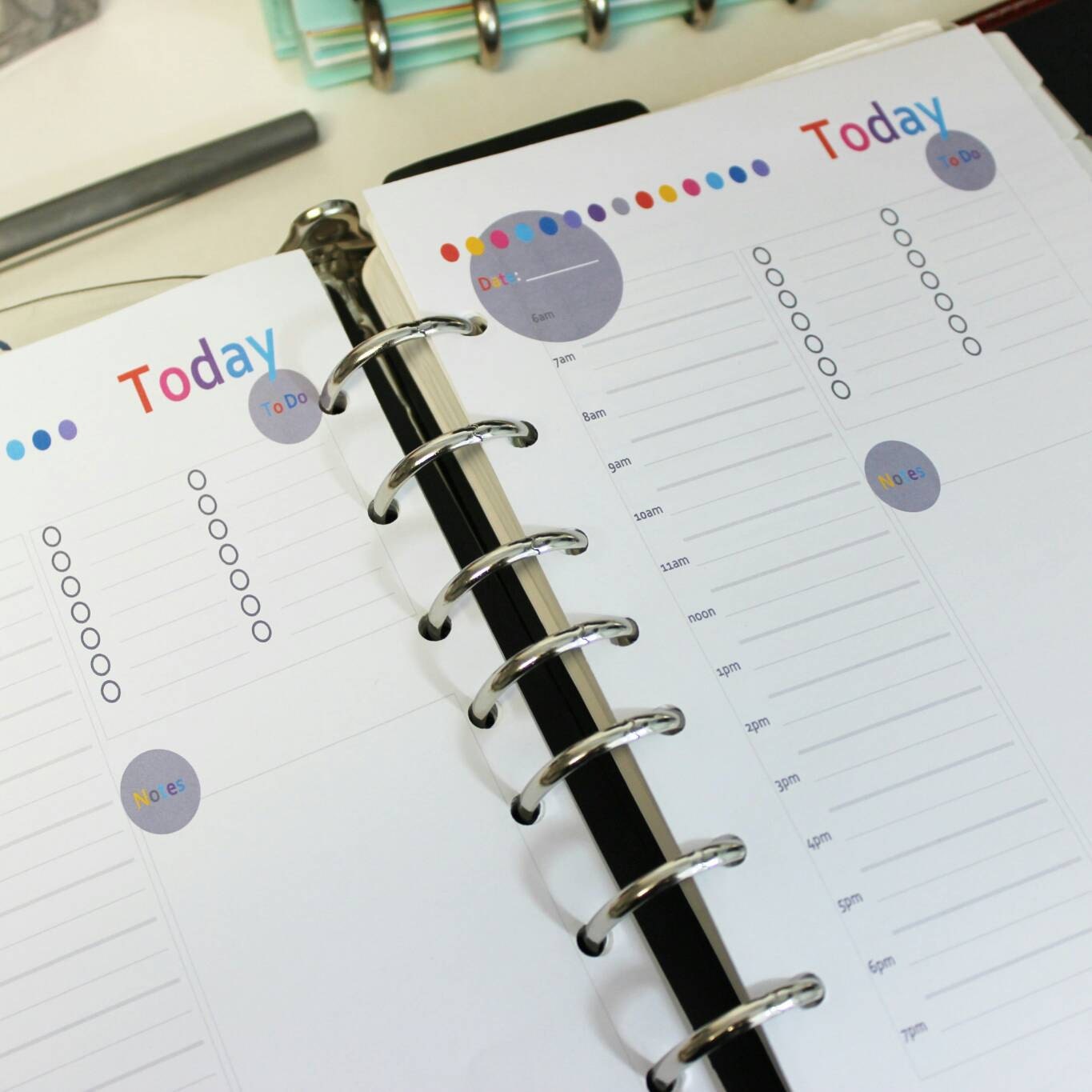 Daily Schedule Printable Full Sheet Day at a Glance, Daily Insert ...