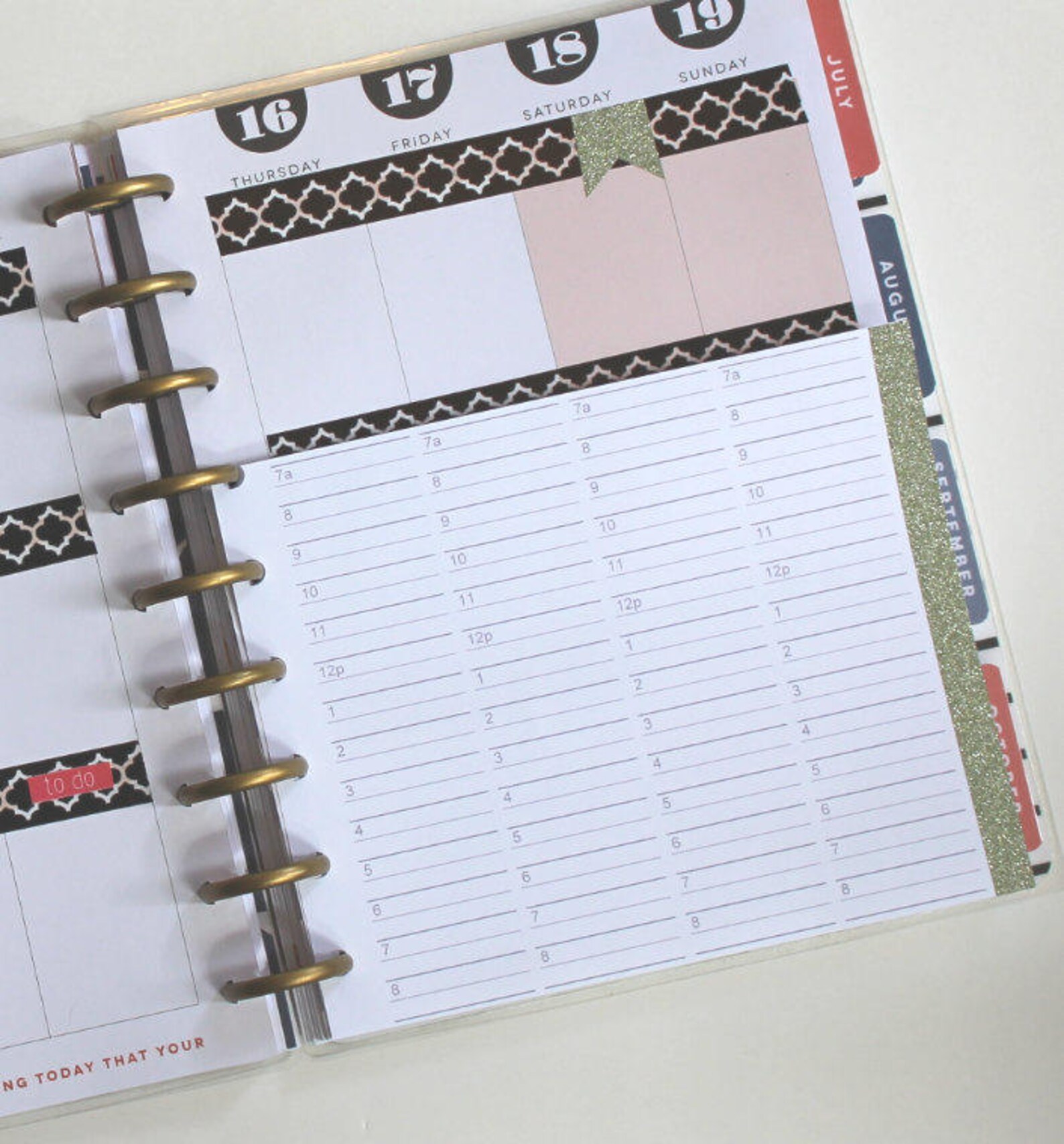 Big Happy Planner Hourly Insert, Hourly Schedule, Create 365, MAMBI
