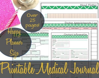 Inserts Medical Happy Planner, Medical Journal, Medical Planner, Health Journal, Happy Planner Pages, Happy Planner Inserts imprimables, Mambi