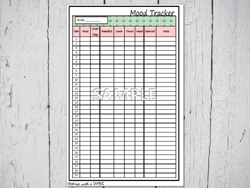 Happy Planner Inserts, Mood Tracker and Plotter Inserts, Happy Planner ...