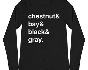 colors& long sleeve equestrian tshirt