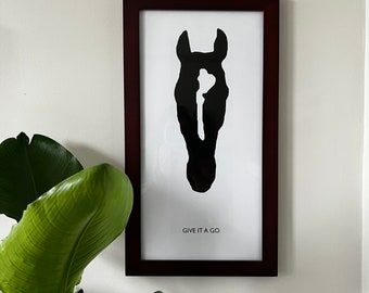 Printed & Framed Custom Horse Silhouette