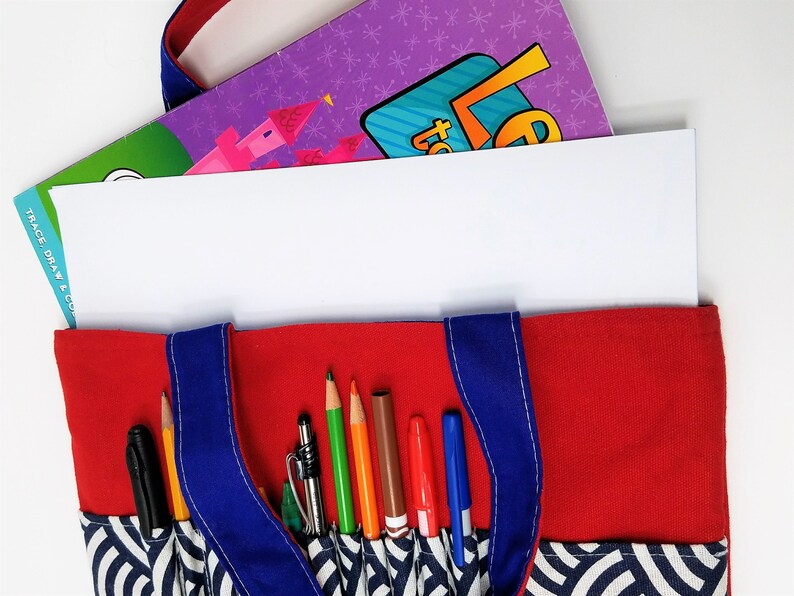 Download Crayon Art Bag Coloring Book Holder with 12 Slots for ...