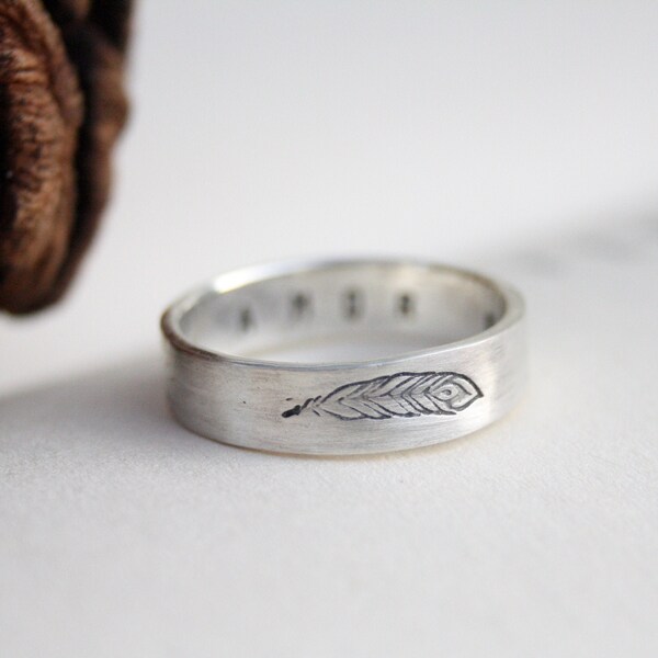 Amor Fati - Bague en argent sterling écologique