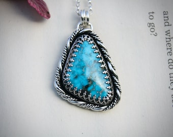 Bluebird - Bluebird Turquoise - Eco Sterling Silver and Sterling Silver Necklace