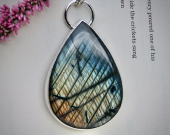 Sunrise - Labradorite - Eco Sterling Silver Necklace