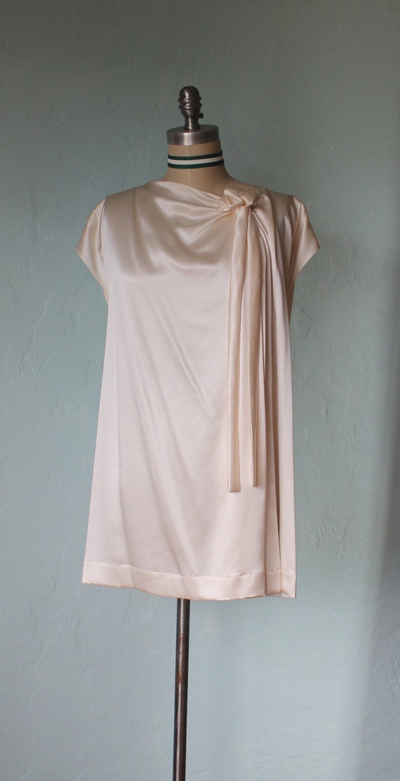 Asymmetric Draped Silk Top Dress Etsy