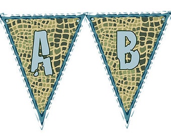 Printable Dinosaur Party Banner Alphabet Letters