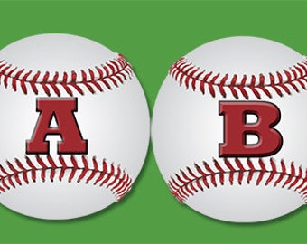 Printable Baseball Party Banner Alphabet Letters