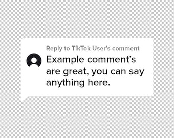 Plantilla de Photoshop de burbuja de respuesta de TikTok Superposición de respuesta de pregunta personalizada para anuncios de TikTok