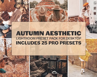 25 ajustes preestablecidos de Lightroom OTOÑO para escritorio / ajustes preestablecidos de otoño, ajustes preestablecidos de otoño, filtro cálido para Instagram, ambiente de otoño perfecto
