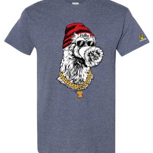 Phillies Phanatic Hand-drawn Illustrated Tee Shirt on Gray Tee.