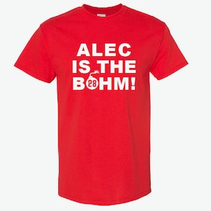 Alec Bohm #28 Phillies red tee shirt: Philadelphia baseball fan