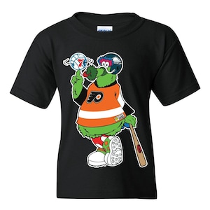 YOUTH and Toddler Boy and girl shirt, Phanatic Black Tee Phillies baseball, Flyers Hockey, Eagles Football, 76ers Basketball, Philly sports