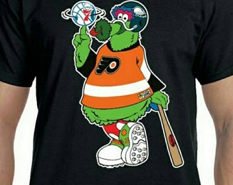 Philly Phanatic sports fan parody T-shirt: Philadelphia sports teams art tee