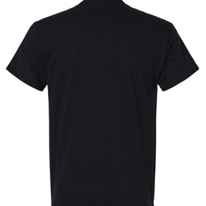 May include: A black short-sleeved t-shirt.