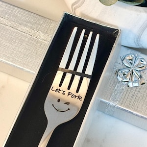 Let’s Fork Engraved Fork, Funny Stainless Steel Fork, Valentines Day, Gift For Girlfriend, Boyfriend I Love You, Anniversary