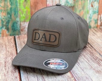 Chapeau de papa, chapeau de fête des pères, chapeau de papa, chapeau de patch en cuir, chapeau de baseball ajusté, cadeau pour papa, cadeau d’anniversaire de papa, cadeau pour mari