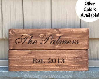 Personalized Wood Sign, 5th Yesr Anniversary Gift, Rustic Wood Sign, Housewarming Gift