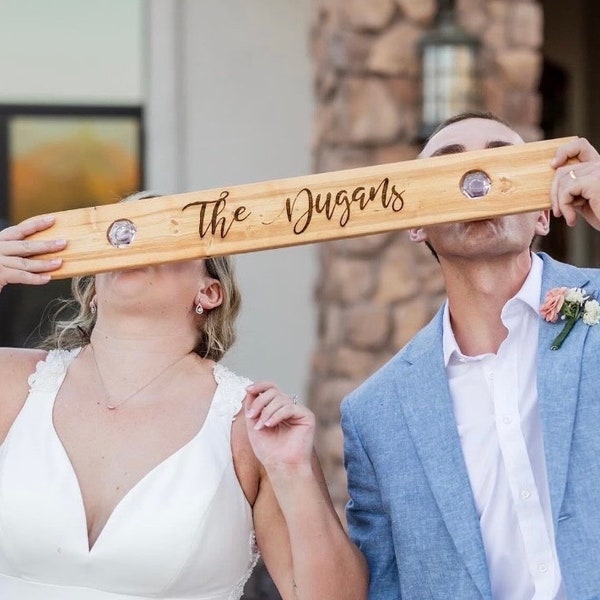 Couples Shot Board, Wedding Shot Board, Mini Ski Board for Shots, Personalized Wood Mini Shot Board, Custom Ski, 2 Person Shot Board