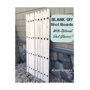 Unfinished Ski Board for Shots, Blank DIY Wood Shot Board, Do It Yourself Ski Board for Shots, Bachelor Party, Bachelorette Party Game