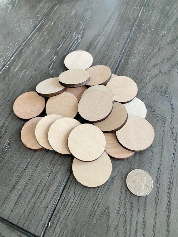 1.5 Inch Wood Circles, 1/4 Inch Thick Birch 1 1/2 Inch Diameter