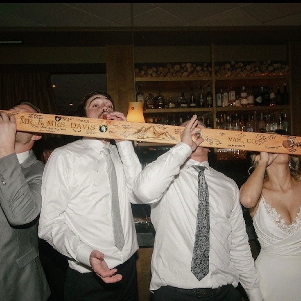 Ski Board For Shots Wedding Guestbook, Ski Board , Rustic Wood Ski Board, Custom Ski Board , Shots Game, Shot Board, Winter Wedding