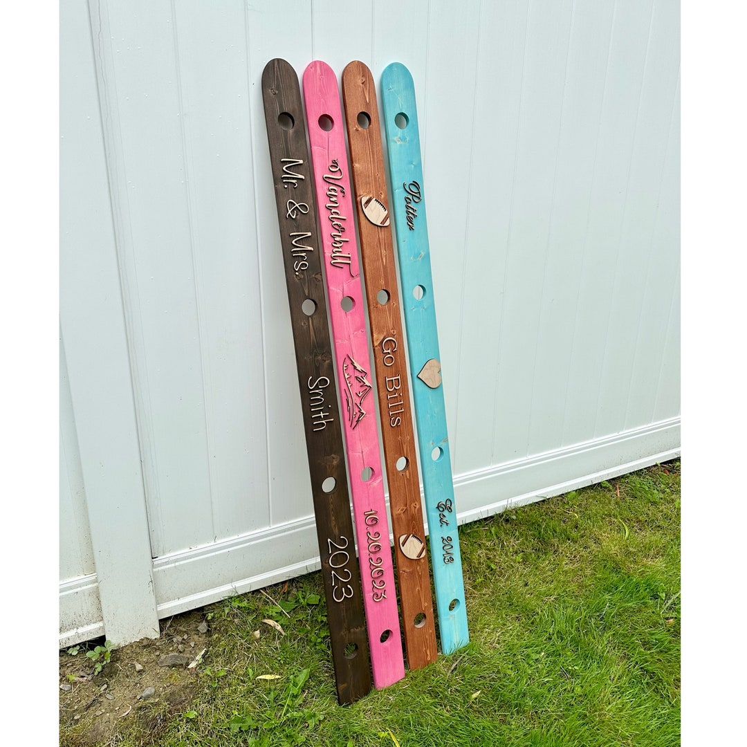 Shot Board, Ski Board for Shots, Personalized Ski Board, Rustic Wood ...