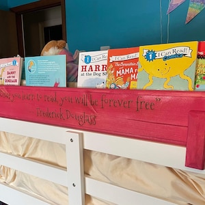 Bunkbed bookshelf, Top Bunk bookshelf, Bunkbed Shelf, Top Bunk Storage, Kids Bedside Shelf, College Dorm Bed Shelf