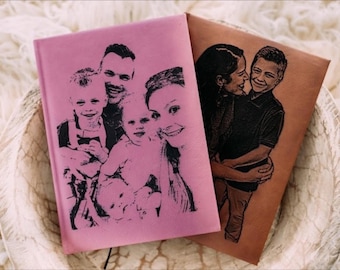 Custom Notebook, Personalized Journal, Photo on Journal, My Picture on a Notebook, Gift for Her, Leatherette Journal