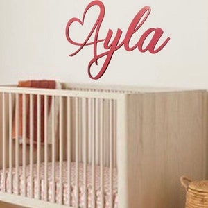 Custom Wood Name Sign, Name Cutouts for Nursery, Wooden Name Sign, Baby Name Cutout, Wood Name Sign, Freestanding Wooden Name Sign