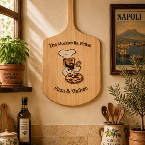 Pizza Peel, Personalized Pizza Peel, Custom Pizza Peel, Pizza Shop Decor, Your Logo on a Pizza Peel, Your Image on a Pizza Peel zdjęcie 5