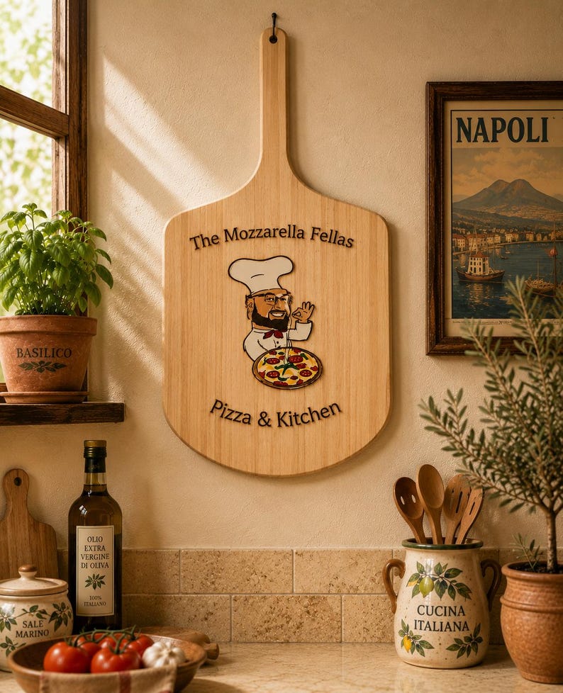 Pizza Peel, Personalized Pizza Peel, Custom Pizza Peel, Pizza Shop Decor, Your Logo on a Pizza Peel, Your Image on a Pizza Peel zdjęcie 5