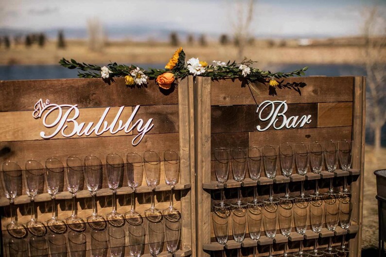 Wedding Champagne Wall Champagne Flute Bar Wedding Champagne Etsy