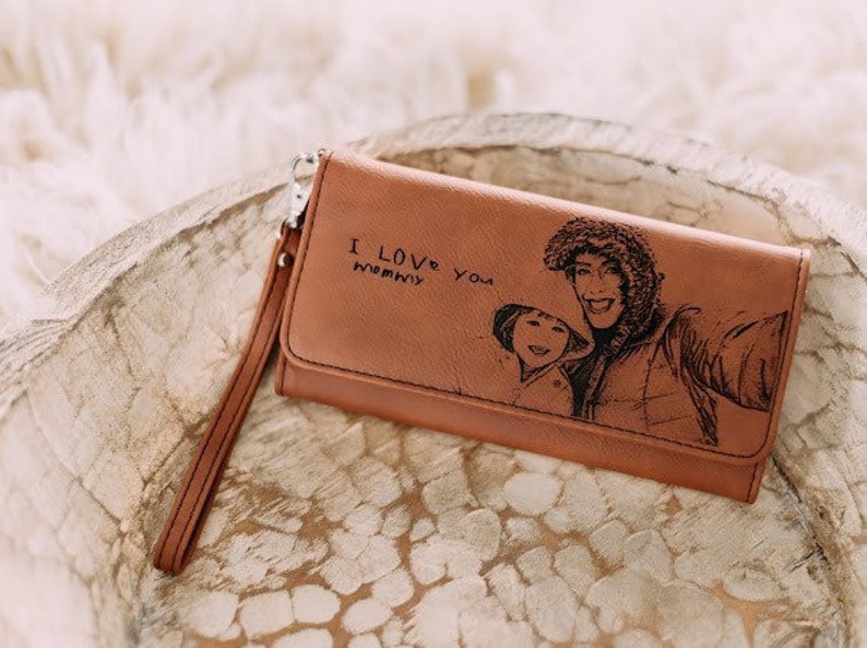 Clutch Wallet, Photo on a Wallet, Custom Leatherette Wallet, Mothers Day Gift, Gift for Grandma, My Photograph on a Wallet, Gift for Her image 2