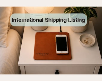Wireless Phone Charger, Phone Charging Mat, Personalized Charging Station, Docking Station, Gift for Him, International Shipping