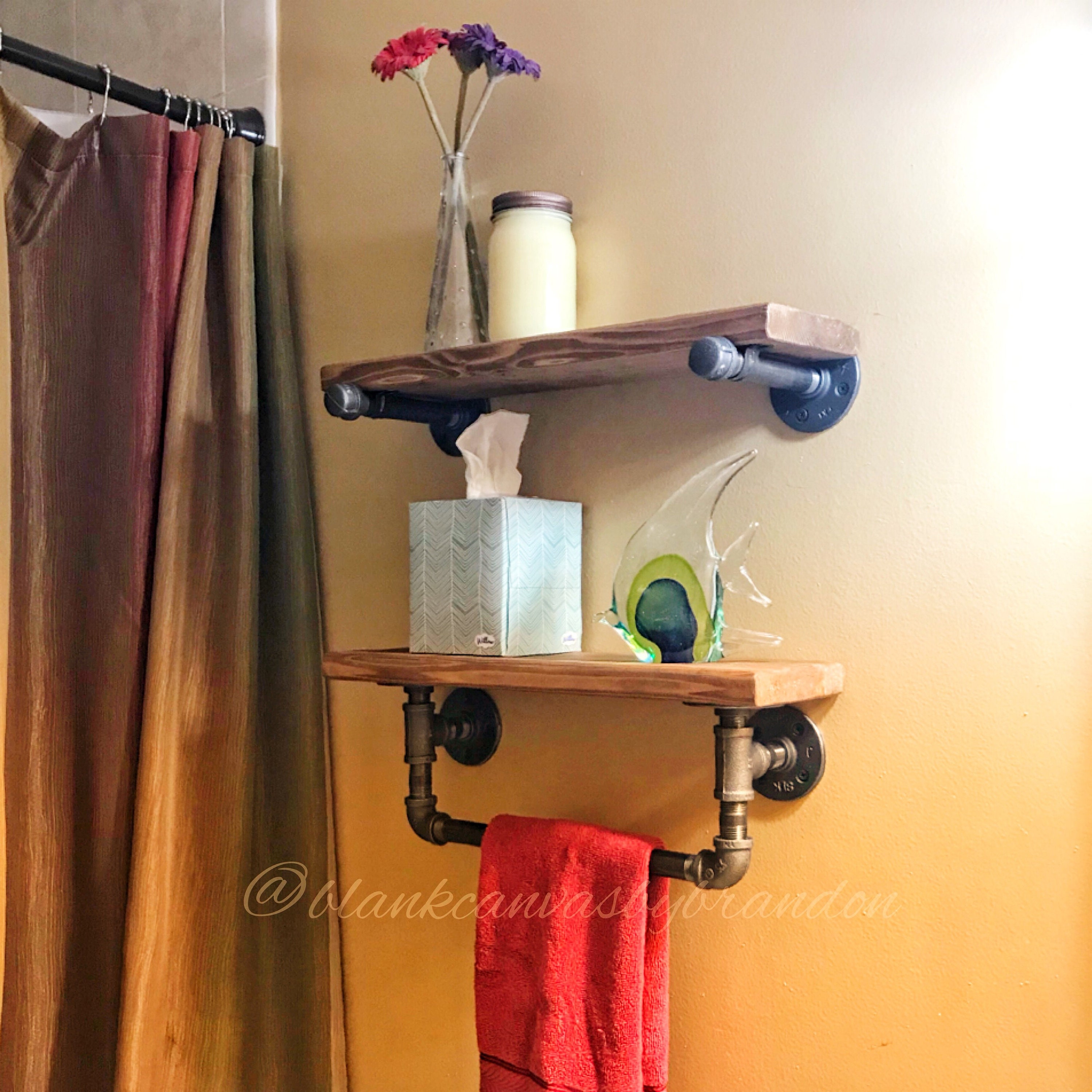 Floating Shelves Industrial Bathroom Decor Rustic Bathroom - Etsy