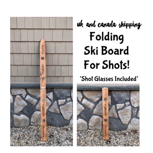 Ski Board for Shots Personalized Folding Ski Board Etsy