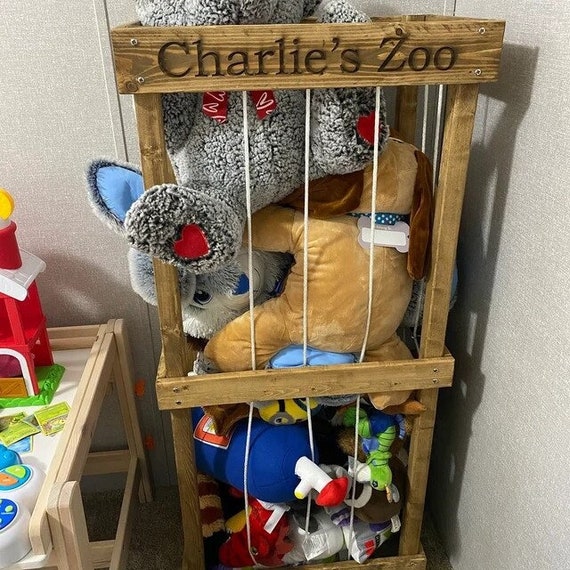 Stuffed animal storage ideas- DIY stuffed animal organizer and display