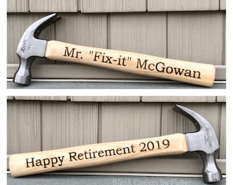 Handyman Retirement Gift, Construction Worker Retirement Gift, Fathers Day Gift, Personalized Hammer, Engraved Hammer, Fathers Day Hammer