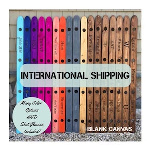 Ski Board For Shots, Personalized Ski Board , Rustic Wood Ski Board, Custom Ski Board , Shots Game, Shots Board, Bachelorette *CANADA SHIP*