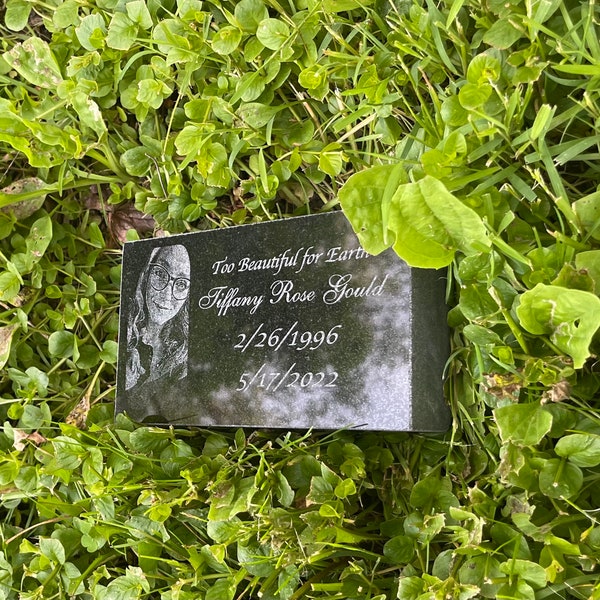 Memorial Stone, Memorial Gift, Customized Granite, My Picture on a Cutting Granite, Loss of a Loved one