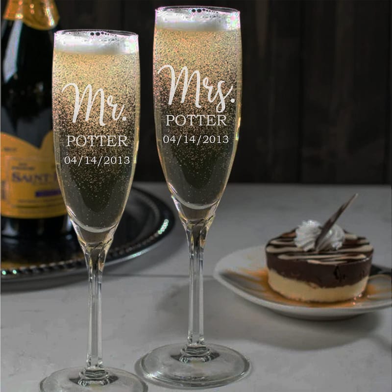 Wedding Champagne Glasses Etsy