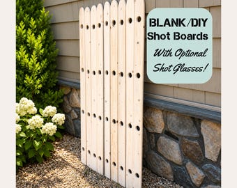 Unfinished Ski Board for Shots, Blank DIY Wood Shot Board, Do It Yourself Ski Board for Shots, Bachelor Party, Bachelorette Party Game
