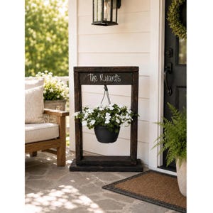 Plant Hanging Basket Holder, Outdoor Planter, Porch Plant Stand