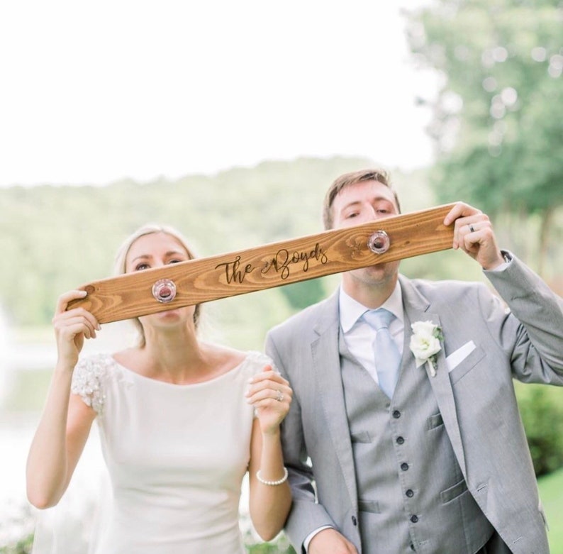 Couples Shot Board, Wedding Shot Board, Mini Ski Board for Shots, Personalized Wood Mini Shot Board, Custom Ski, 2 Person Shot Board 