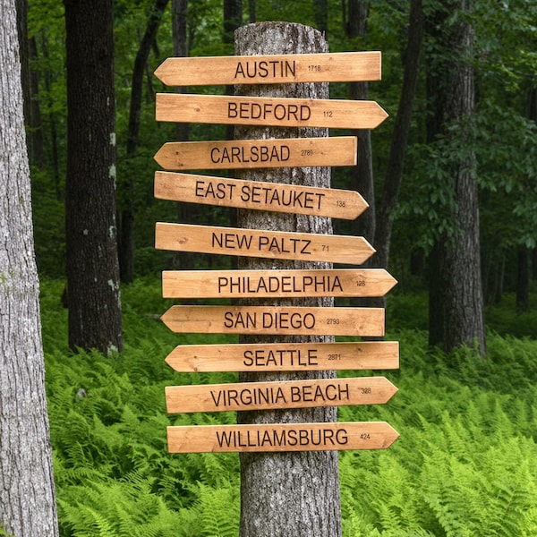 Directional Sign Post - Etsy